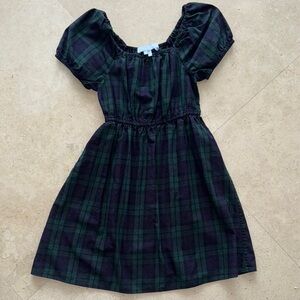 Hill House girls size 9/10 blue plaid dress